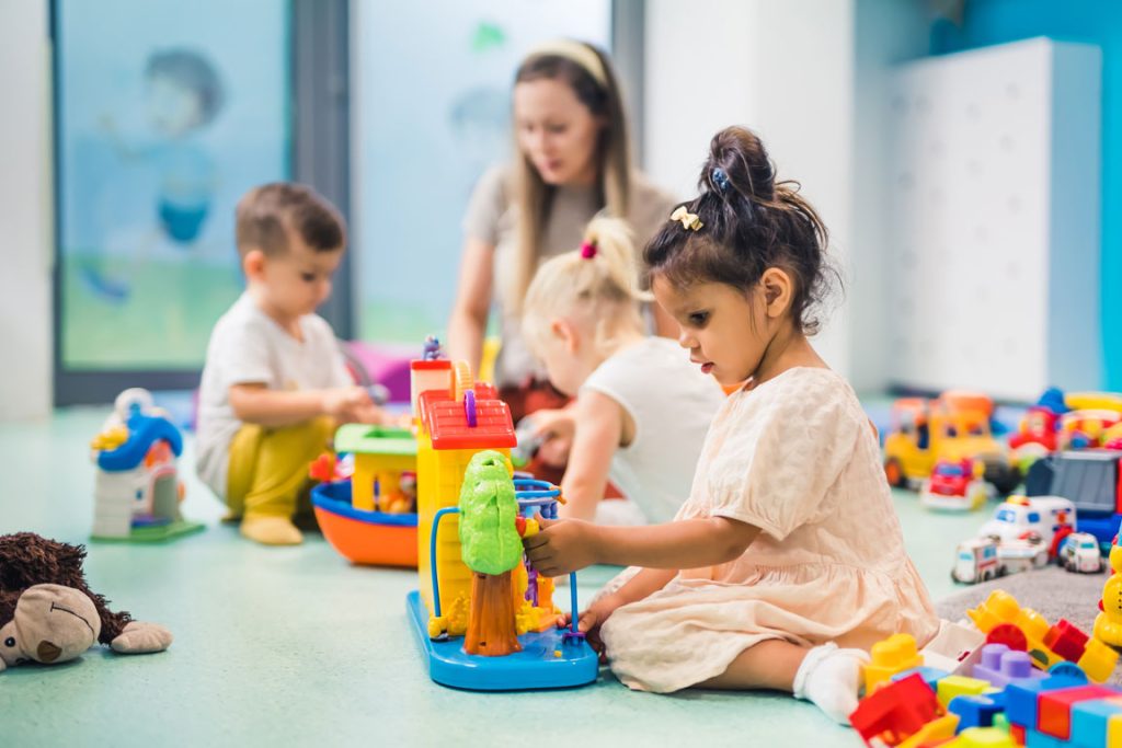 children at daycare center